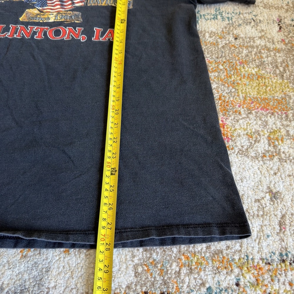 Vintage Y2K Harley-Davidson Biker T-Shirt Eagle Clinton IA Large - Picture 8 of 8